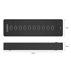 ORICO P10-U2-V1 10 USB 2.0 Ports HUB, Specification: EU Plug, USB 2.0