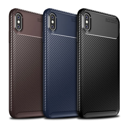 Für iPhone X / XS Käferform Kohlefaserstruktur Stoßfestes TPU-Gehäuse, Für iPhone X / XS