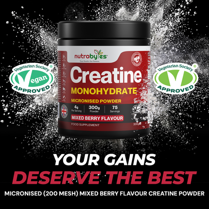 Flavoured Creatine Monohydrate, 300g Mixed Berry
