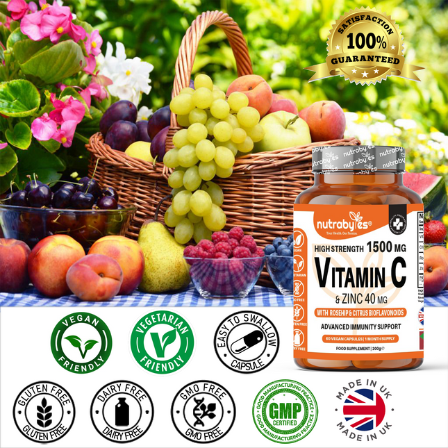 Vitamin C & Zinc, 60 Vegan Capsules