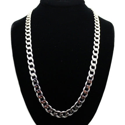 Europe and America Fashion Alloy Chain Hip Hop Simple Long Necklace, Width: 12mm, Length: 80cm