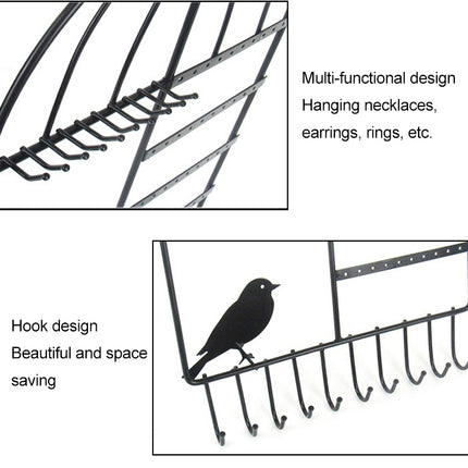 Birdcage Shape Ear Stud Earrings Bracelet Pendant Necklace Jewelry Display Storage Rack