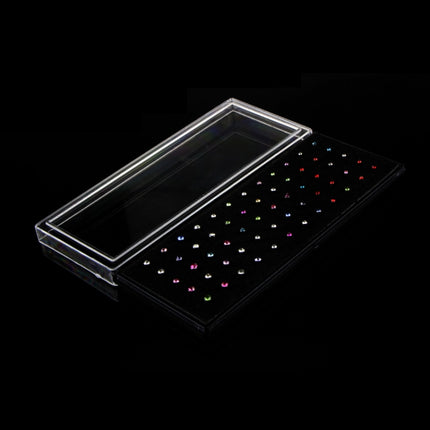 60 PCS Color Mixed Diamond Shape Stainless Steel Nose Stud Rings L Shaped Piercing Jewelry,Pin Length: 7mm, pin diameter: 0.6mm (Color)