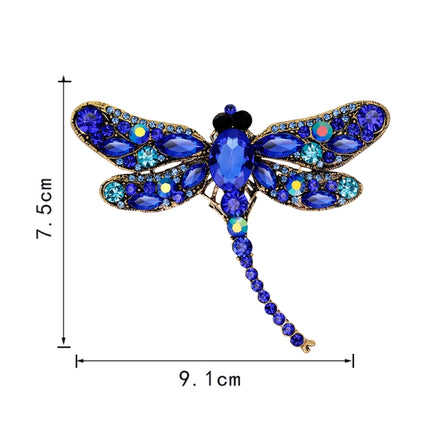 Vintage Classical Dragonfly Pattern Rhinestone Brooch