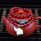 Red Agate & Elephant / JEWE5207H