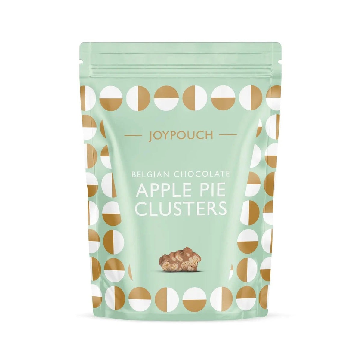 Joypouch milk chocolate covered apple pie clusters