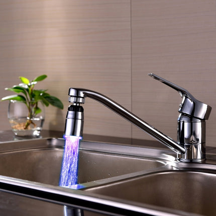 SDF-B9 1 LED ABS Temperature Sensor 3-color LED Faucet Light Water Glow Shower, Size: 58 x 28mm, Interface: 22mm (Silver), SDF-B9 3-color