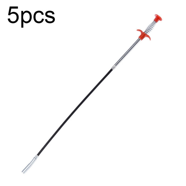 5pcs Multifunctional Four-claw Grapple Bendable Hose Sewer Dredge, Specification: 300cm, 5pcs 300cm