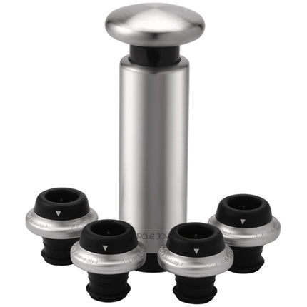 Original Xiaomi Youpin CircleJoy Stainless Steel Red Wine Preservation Stopper Set, Style: 4 Stoppers in One Pump, 4 Stoppers in One Pump