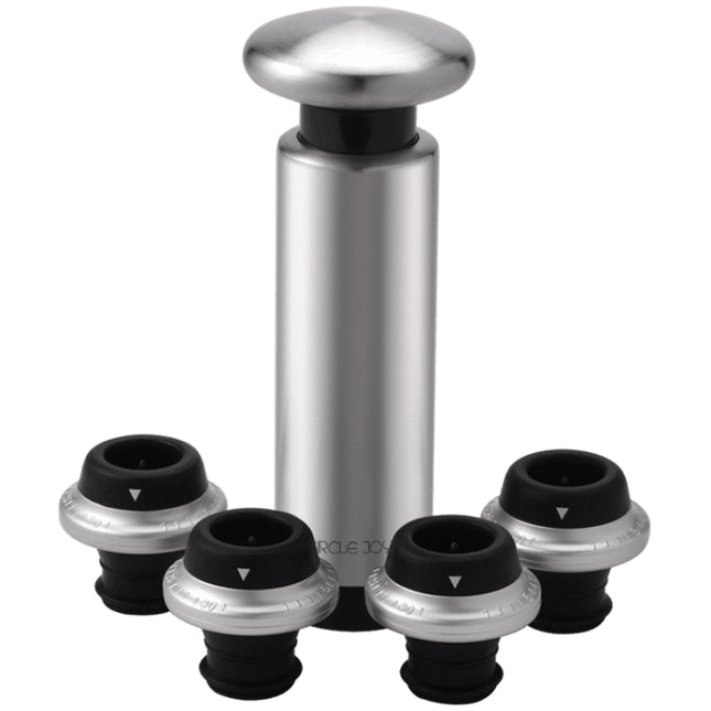Original Xiaomi Youpin CircleJoy Stainless Steel Red Wine Preservation Stopper Set, Style: 4 Stoppers in One Pump, 4 Stoppers in One Pump