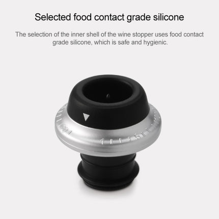 Original Xiaomi Youpin CircleJoy Stainless Steel Red Wine Preservation Stopper Set, Style: 4 Stoppers in One Pump, 4 Stoppers in One Pump