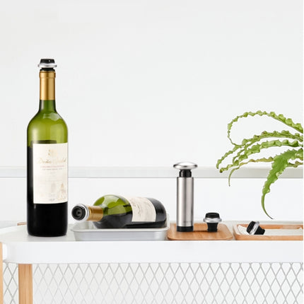 Original Xiaomi Youpin CircleJoy Stainless Steel Red Wine Preservation Stopper Set, Style: 4 Stoppers in One Pump, 4 Stoppers in One Pump