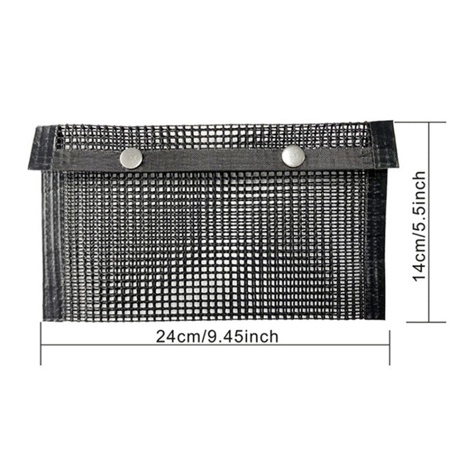Barbecue Heat Resistant Non-stick Grilling Mesh BBQ Baking Bag, Size: 24 x 14cm (Black)