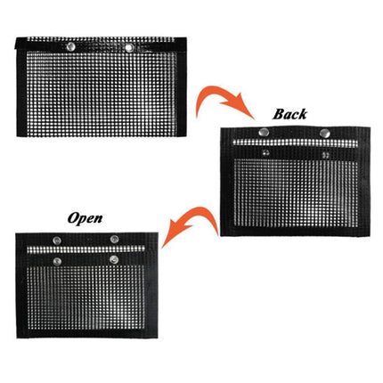 Barbecue Heat Resistant Non-stick Grilling Mesh BBQ Baking Bag, Size: 24 x 14cm (Black)