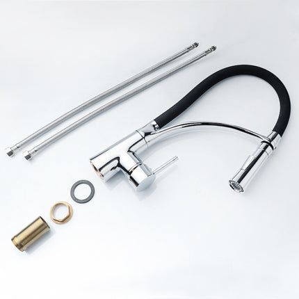 Kitchen Pull-out Faucet Hot Cold Home Retractable Rotating Faucet, Pull-out Faucet