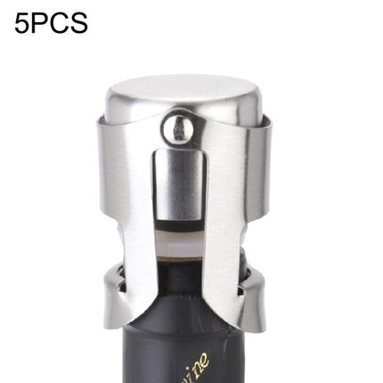 5 PCS Novel Stainless Steel Champagne Wine Bottle Stopper, 5 PCS  Wine Bottle Stopper