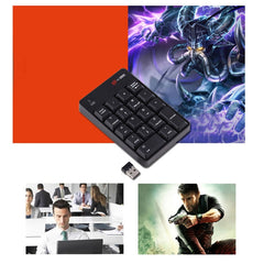 MC Saite SK-51AG 2 in 1 2.4G USB Numeric Wireless Keyboard  & Mini Calculator for Laptop Desktop PC, SK-51AG