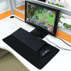 Extended Large Solid Black Color Gaming and Office Keyboard Mouse Pad, Size: 60cm x 30cm, Size: 60cm x 30cm