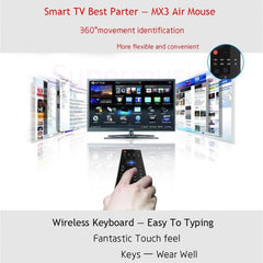 MX3-M Air Mouse Wireless 2.4G Remote Control Keyboard with Microphone for Android TV Box / Mini PC, Air Mouse with Mic