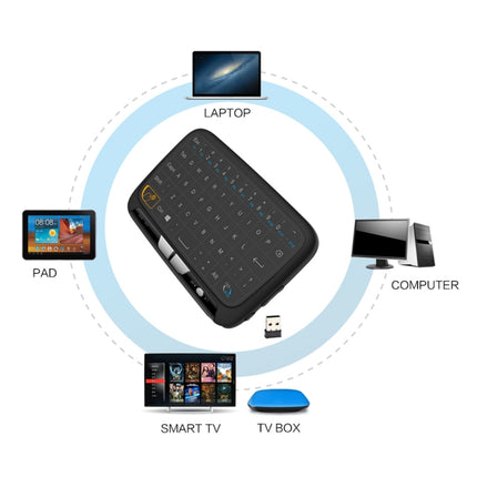 H18 2.4GHz Mini Wireless Air Mouse QWERTY Keyboard with Touchpad / Vibration for PC, TV