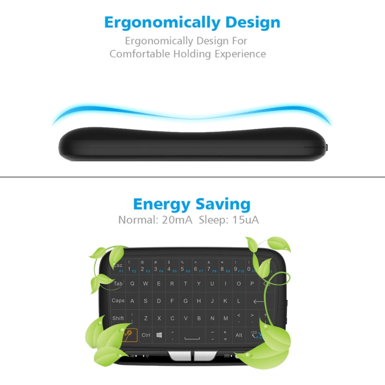 H18 2.4GHz Mini Wireless Air Mouse QWERTY Keyboard with Touchpad / Vibration for PC, TV