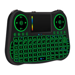 MT08 2.4GHz Mini Wireless Air Mouse QWERTY Keyboard with Colorful Backlight & Touchpad & Multimedia Control for PC, TV, MT08