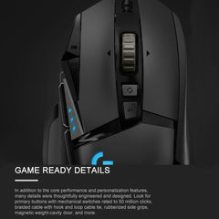 Logitech G502 HERO Wired Gaming Mouse with 11 Buttons, Length: 2.1m