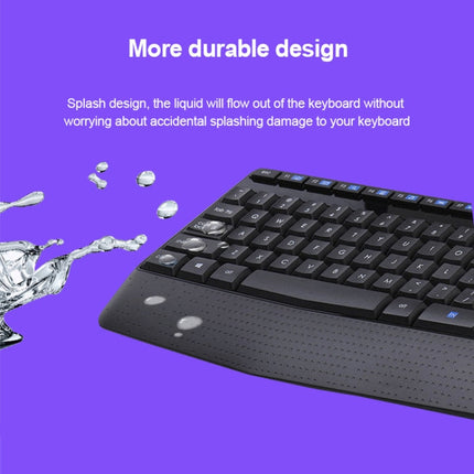 Logitech MK345 Wireless Full-size Keyboard + 2.4GHz 1000DPI Wireless Optical Mouse Set with Nano Receiver, Logitech MK345