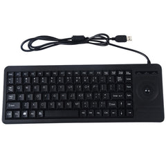 DS-8900 USB Interface Prevent Water Splashing Laser Engraving Character One-piece Wired Trackball Keyboard, Length: 1.5m, DS-8900 USB