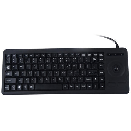 DS-8900 PS / 2 Interface Prevent Water Splashing Laser Engraving Character One-piece Wired Trackball Keyboard, Length: 1.5m, DS-8900 PS/2