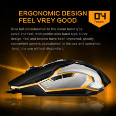 iMICE V6 LED Colorful Light USB 6 Buttons 3200 DPI Wired Optical Gaming Mouse for Computer PC Laptop