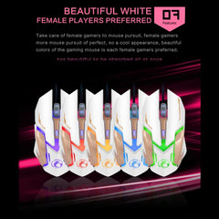 iMICE V6 LED Colorful Light USB 6 Buttons 3200 DPI Wired Optical Gaming Mouse for Computer PC Laptop