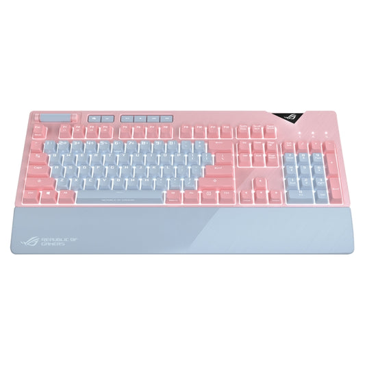 ASUS Strix Flare Pink LTD RGB Backlight Wired Gaming Keyboard with Detachable Wrist Rest (Mechanical Brown Switch), Strix Flare Pink LTD