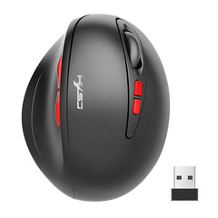 HXSJ T31 2.4GHz 2400DPI Three-speed Adjustable 7-keys Rechargeable Vertical Wireless Optical Mouse, T31