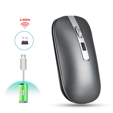 HXSJ M30 Rechargeable Wireless Mouse Metal Wheel Mute 2.4G Office Mouse 500 mAh Built-in Battery