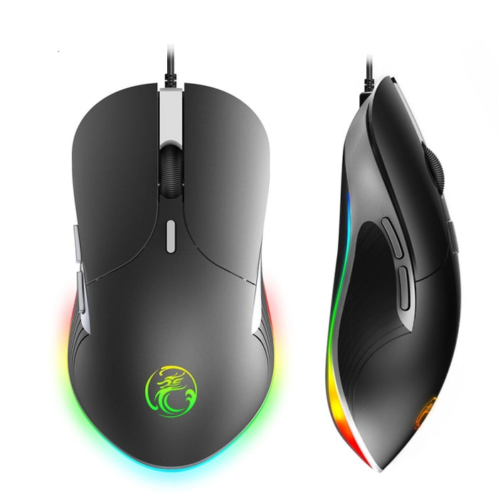 iMICE X6 Kabelgebundene Maus 6-Tasten Bunte RGB-Gaming-Maus, X6