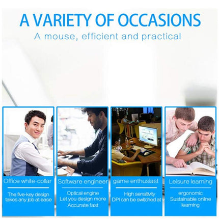 CM0093 Wired Version 2.4GHz Three-button Vertical Mouse for Left-hand, Resolution: 1000DPI / 1200DPI / 1600DPI, Cable Length：1.7m, Wired Version