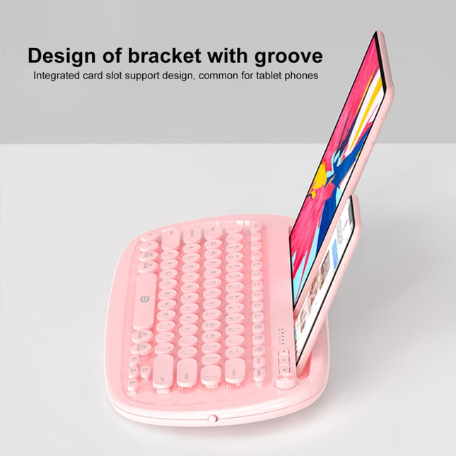 FOETOR K520t Mini Three Modes Wireless Bluetooth Keyboard