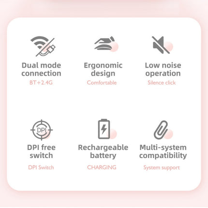 M107 4-buttons 1600 DPI 2.4GHz Wireless Rechargeable Mouse