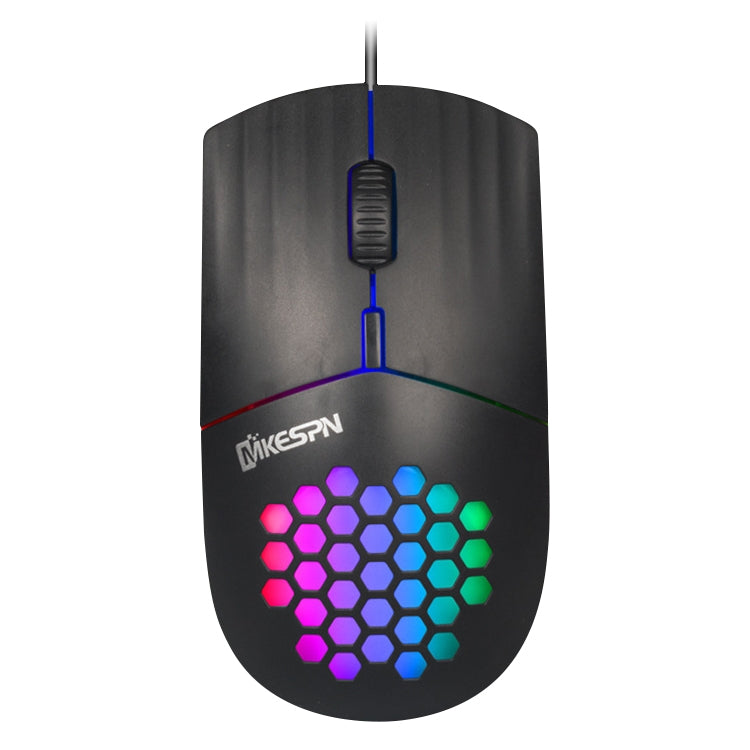 MKESPN SXS-838 Type-C Interface RGB Hollow Wired Mouse, Type-C