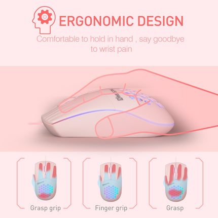 MKESPN SXS-838 Type-C Interface RGB Hollow Wired Mouse, Type-C
