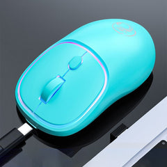 iMICE W-618 Rechargeable 4 Buttons 1600 DPI 2.4GHz Silent Wireless Mouse for Computer PC Laptop, W-618 2.4GHz