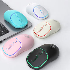 iMICE W-618 Wiederaufladbare 4 Tasten 1600 DPI 2,4 GHz Leise kabellose Maus für Computer PC Laptop, W-618 2,4 GHz