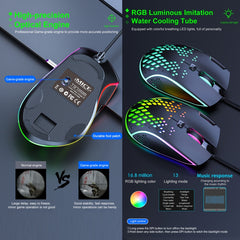 iMICE T97 Gaming Mouse RGB LED Light USB 7 Buttons 7200 DPI Wired Gaming Mouse