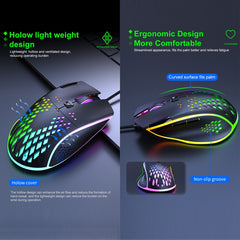 iMICE T97 Gaming Mouse RGB LED Light USB 7 Buttons 7200 DPI Wired Gaming Mouse