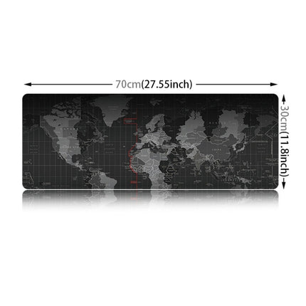 Extended Large Anti-Slip World Map Pattern Soft Rubber Smooth Cloth Surface Game Mouse Pad Keyboard Mat, Size: 70 x 30cm, Size: 70 x 30cm
