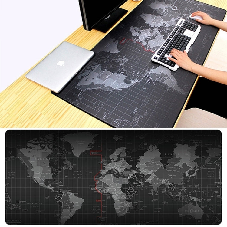 Extended Large Anti-Slip World Map Pattern Soft Rubber Smooth Cloth Surface Game Mouse Pad Keyboard Mat, Size: 100 x 50cm, Size: 100 x 50cm