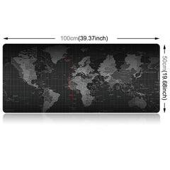 Extended Large Anti-Slip World Map Pattern Soft Rubber Smooth Cloth Surface Game Mouse Pad Keyboard Mat, Size: 100 x 50cm, Size: 100 x 50cm