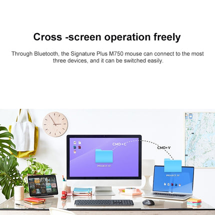 Logitech M750 2000DPI 2.4GHz Wireless Bluetooth Dual Mode Mouse, M750