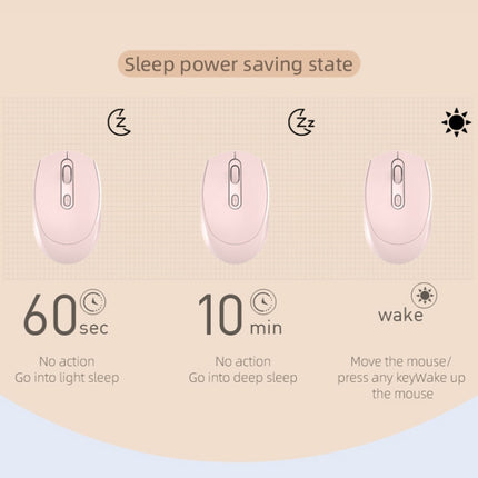 HXSJ M107 4-buttons 1600 DPI 2.4GHz Wireless Mouse, Battery Version, Dual Mode Rechargeable